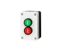 Start-Stop Two Position 10A Reset Momentary Red Green Push Button Switch Box Industrial Control Power NO NC IDGTTLDF(Start Stop)