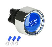 Start Switch 12v DC 50A Blue Car Start Engine button Stater,Push Button Light switch Push Start Ignition Switch for Racing SPST(ON)-OFF Momentary,One-Button Start Switch Replacement Parts (Blue)