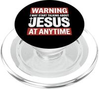 Start Talking About Jesus Anytime Funny Christian Quote PopSockets PopGrip for MagSafe