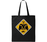 Start The Mission Loading Gaming Graphic Natural Ecological Cotton Tote Bag Black