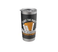 Start The Party The Accordion Player is Here Stainless Steel Insulated Tumbler