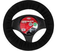 START Universal Car Steering Wheel Cover Stretch Fit 37-39 cm Black Polyester