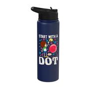 Start with A Dot Colorful Painting Fun Child Creativity Stainless Steel Insulated Water Bottle