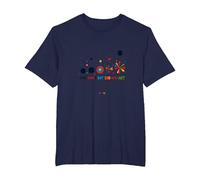 Start with A Dot End with Art Colorful Floral Creativity T-Shirt, Men's Big and Tall, Navy, 5X Tall