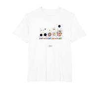 Start with A Dot End with Art Colorful Floral Creativity T-Shirt, Men's Big and Tall, White, 3X Tall