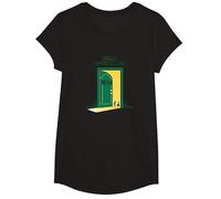 Start with Hello Green: Opens Doors Inspirational Art T-Shirt, Girls, Black, XS