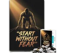 Start Without Fear Runner Wooden Jigsaw Puzzle 300 Pieces | Adult Puzzle: solo or shared puzzle time during indoor leisure.