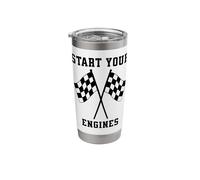 Start Your Engines Race Day Stainless Steel Insulated Tumbler