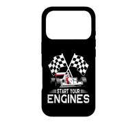 Start Your Engines Vintage Checkered Flag Race Car Case for iPhone 17 Pro