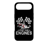 Start Your Engines Vintage Checkered Flag Race Car Case for iPhone Air
