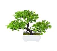 Startbuymore 1 Potted Plant Artificial Pine Tree Desktop Decor Indoor Accent Low Maintenance For Home Decor Easy Upkeep(Green)