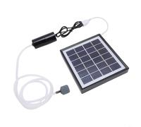 Startbuymore 10W Solar USB Aquarium Air Pump For Fish Tanks Outdoor Aeration Needs With Portable Form Factor For On-the-Go Use(Black)