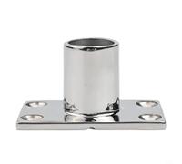 Startbuymore 316 Stainless Steel Handrail Base With Rectangular Tube And 90 Degree Angle, Suitable For Fiberglass And Inflatable Boat Applications(25mm)