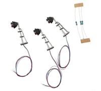 Startbuymore 3pcs Model Train N Scale 87 Signal Lights With Dual LED Green Red Block Indicators For Railway Track Setup 9V To 18V Pre Soldered Resistor Support