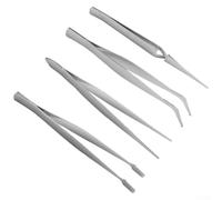 Startbuymore 4PCS Repair Tweezers Set Made From Thickened Stainless Steel With Sandblasted Matte Treatment, Suitable For Gripping And Assembly Of Small And Parts