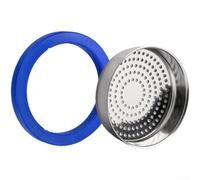 Startbuymore 58mm Stainless Steel Filter Basket With Silicone Ring For E61 Group Head Espresso Machines Designed For Stable Pressure Retention(filter+silicone ring)
