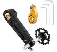 Startbuymore For Single Speed Mountain Bike Chain Guide Made From CNC Aluminum Alloy With Multiple Hole Adjustment For Chain Tension Control(Black + Regulator)