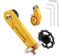 Startbuymore For Single Speed Mountain Bike Chain Guide Made From CNC Aluminum Alloy With Multiple Hole Adjustment For Chain Tension Control(Gold + Regulator)