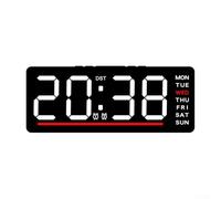 Startbuymore LED Digital Clock With Alarm Function Silent Design Two Separate Wake-Up Times Day Indicator And Ambient Temperature Display(D)