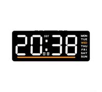 Startbuymore LED Digital Clock With Alarm Function Silent Design Two Separate Wake-Up Times Day Indicator And Ambient Temperature Display(C)