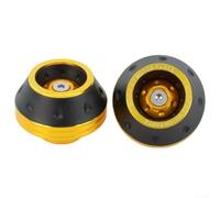 Startbuymore Motorcycle Scooter Crash Wheel Protection Pads, Front Shock Absorber Protector, For Various Models And At The Front Wheel Axle(gold)