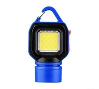 Startbuymore Multifunctional Keychain Flashlight With Dual LED Sources White Main Light And Red Side Light For Nighttime Visibility(Blue)