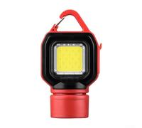 Startbuymore Multifunctional Keychain Flashlight With Dual LED Sources White Main Light And Red Side Light For Nighttime Visibility(Red)