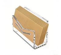 Startbuymore Organize Incoming Mail, Bills, And Letters With Acrylic Mail Organizer Featuring Vertical Storage And Anti Slip Rubber Feet For Stability(Is transparent)