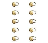 Startbuymore Set of 10 Gold Metal Napkin Rings Electroplated Finish Decorative Round Holders for Table Settings Slide for Restaurants Hotels or Dining Classic Yellow for Various Décor and Occasions
