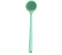 Startbuymore Silicone Bath Brush with Two Sides and Extended Handle for Easy Back Reach, Thick Silicone for Gentle to Firm Massage and Deep Cleansing (Green)