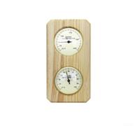 Startbuymore Wall-Mounted For Sauna Thermo-Hygrometer With Dual Dials In Wooden Frame, Precise Monitoring For Steam Rooms And Greenhouses(Fahrenheit)