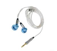 Startbuymore Wired HiFi Flat Earphones with MMCX Detachable Cable, 14.2mm Driver, 3.5mm Jack, Silver-Plated OFC Cable, Inline Mic, Hi-Fi Sound for Sleep, Travel & Daily Use, Blue(HiFi)