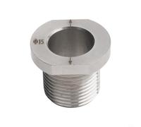 Startbuymore Woodworking Drill Guide Locator with 8mm 15mm Drill Sleeve Bushing M20 Dowelling Jig Stainless Steel Precise Tool (15mm)