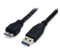 StarTech.com 0.5m (1.5ft) Black SuperSpeed USB 3.0 Cable A to Micro B - M/M