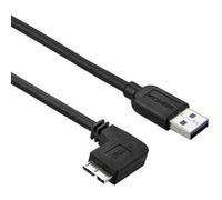 Startech 0.5M 20In Slim Micro Usb 3.0 5Gbps Cable M/M Usb 3.0 A To Left-Angle Mi