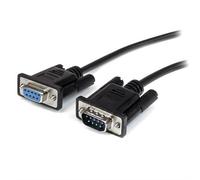 StarTech 0.5m Black Straight Through DB9 RS232 Serial Cable - M/F