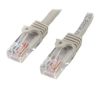 StarTech 0.5m Cat5e Snagless Ethernet Cable, PoE, Grey 45PAT50CMGR