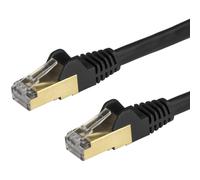 StarTech 0.5m Cat6a Snagless Ethernet Cable, Black 6ASPAT50CMBK