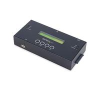 StarTech 1:1 SAS/SATA Duplicator Eraser, 13GB/min, LCD, DoD (SATSASDUPE11) | Standalone cloner, Copier, Sanitizer, Wiper, 2.5/3.5in, NIST 800-88, Crypto erase, RS232 logging, Toolless