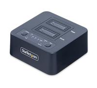 StarTech.com 1:1 M.2 NVMe Drive Duplicator, Standalone M.2 SSD Cloner/Copier up to 90GBpm, USB 3.2 20Gbps M.2 Dual-Bay Drive Dock, USB-C/A Cables Included