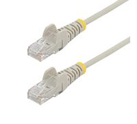 StarTech 1.5m Cat6 Slim Ethernet Cable, 100W PoE++, Grey N6PAT150CMGRS