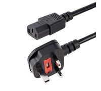 StarTech.com Power Cord PXT101UK – 6ft (1.8m) BS1363 to C13, 18AWG 10A 250V, Black