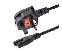 StarTech.com 6ft (2m) UK Laptop Power Cable, BS 1363 to C7, 2.5A 250V, 18AWG, Black, AC Laptop Replacement Cord, Printer Cable, UK Laptop Charger Cord, Laptop Power Brick Cord (PXTNB2SUK6)