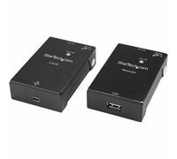 StarTech.com USB 2.0 Extender over Cat5e/Cat6 Cable (RJ45) - Up to 165ft (50m) - High Speed USB Port Extender Adapter Kit - Powered - USB over Ethernet Cable Extender - 480Mbps - Metal