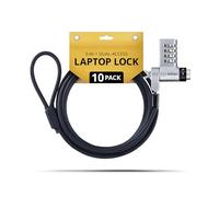 StarTech 10-Pack 3-in-1 Dual-Access Laptop Lock | 2m (6.6ft) Keyed Alike/Combination for Noble Wedge/Nano/K-Slot, UDUOKA10-LAPTOP-LOCK
