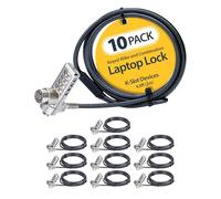 StarTech 10-Pack Dual-Access Laptop Lock | 2m (6.6ft) Keyed Alike and Combination Security Cable Lock for K-Slot Devices, DUALKA10-LAPTOP-LOCK