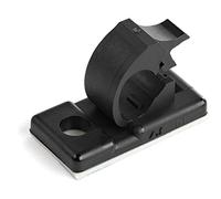 StarTech.com 100 Adhesive Cable Management Clips Black - Network/Ethernet/Office Desk/Computer Cord Organizer - Sticky Cable/Wire Holders - Nylon Self Adhesive Clamp UL/94V-2 Fire Rated