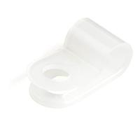 StarTech 100 Pack Screw Mount Cable Clamps, UL/94V-2 Rated (CBMSDCC1) | Small 5mm Bundle Cable Fastener/Holder, Screw Down Ethernet Cord Management Clamp, R-Type Single Reusable Nylon Clip