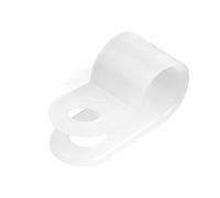 StarTech 100 Pack Screw Mount Cable Clamps, UL/94V-2 Rated (CBMSDCC3) | Large 7.9mm Bundle Cable Fastener/Holder, Screw Down Ethernet Cord Clamp, R-Type Single Reusable Nylon Clip