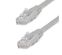 StarTech.com 10ft CAT6 Ethernet Cable - Gray CAT 6 Gigabit Ethernet Wire -650MHz 100W PoE++ RJ45 UTP Molded Category 6 Network/Patch Cord w/Strain Relief/Fluke Tested UL/TIA Certified (C6PATCH10GR)